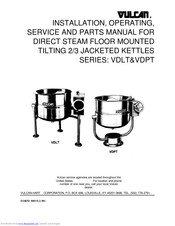 Vulcan-Hart VDPT Series Installation, Operating, Service And Parts Manual