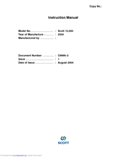 Scott 10,000 Instruction Manual