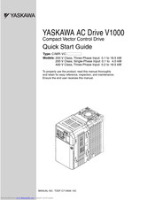 YASKAWA CIMR-VC 4A0018F Quick Start Manual