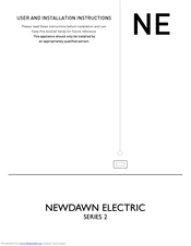 Brilliant Fires Limited NEWDAWN ELECTRIC 2 SERIES User And Installation Instructions Manual
