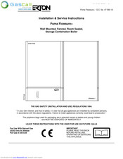 Potterton Puma Flowsure+ Installation & Service Instructions Manual