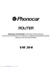 Phonocar VM 314 Instruction Manual