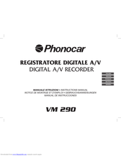 Phonocar VM 290 Instruction Manual