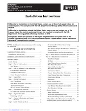 Bryant 548J*14D Series Installation Instructions Manual