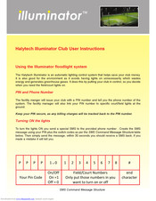 Halytech Illuminator User Instructions