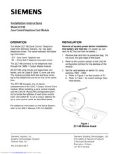 Siemens ZCT-8B Installation Instructions