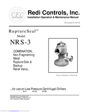 Redi Controls RuptureSeal NRS-3 Installation, Operation & Maintenance Manual