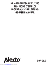 Alecto COA-29/7 User Manual