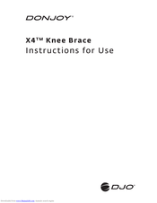 DJO Global X4 Instructions For Use Manual