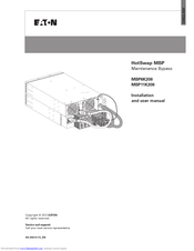 Eaton HotSwap MBP Series Installation And User Manual