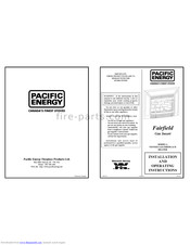 Pacific Energy SERIES A Operating Instructions Manual