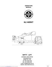 niftylift NL140RKT Operation Manual
