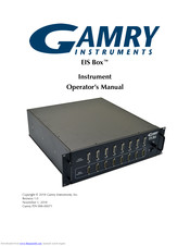 Gamry Instruments EIS Box Operator's Manual