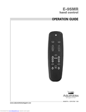 Adjustables E-95MR Operation Manual