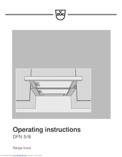 V-ZUG DF-SG9 Operating Instructions Manual