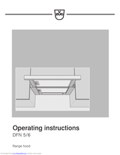 V-ZUG DF-SG5 Operating Instructions Manual