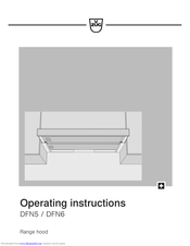 V-Zug DFN6 Operating Instructions Manual