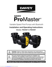 Davey ProMaster PM200BT Installation And Operating Instructions Manual