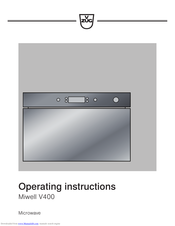 V-ZUG 24011 Operating Instructions Manual