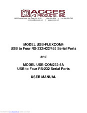 Acces I/O Products USB-FLEXCOM4 User Manual