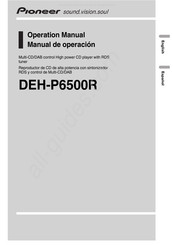 Pioneer DEH-P6500R Operation Manual
