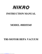 Nikro Industries HD55345 Instruction Manual
