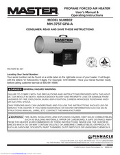 Master MH-375T-GFA-A User's Manual & Operating Instructions