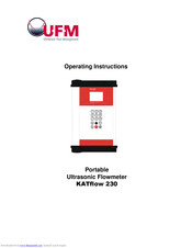 U-F-M KATflow 230 Operating Instructions Manual