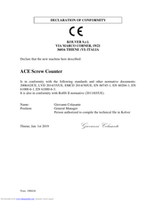 Kolver ACE Screw Counter Operator's Handbook Manual