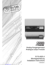 JUMO mTRON B 70.4025.4 Installation Instructions Manual