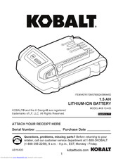 Kobalt KB 124-03 Manual