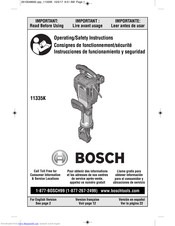 Bosch 11335K Operating/Safety Instructions Manual
