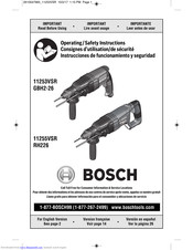Bosch 11255VSR RH226 Operating/Safety Instructions Manual