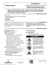 White-Rodgers 21V51D-751 Installation Instructions Manual