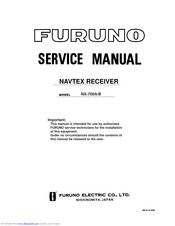Furuno Navtex NX-700-A Service Manual