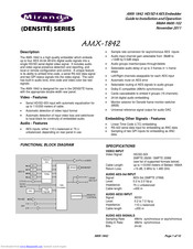 Miranda AMX-1842 Manual To Installation And Operation