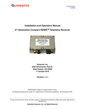Quasonix 3rd Generation RDMS 2760 Installation And Operation Manual