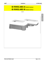 FEIG Electronic ID RW02.ABC-A:
ID RW02.ABC-B Installation Instructions Manual