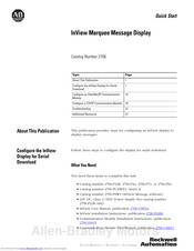 Allen-Bradley InView Marquee Message Display Quick Start Manual