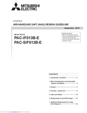 Mitsubishi Electric PAC-SIF013B-E Installation Manual