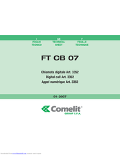Comelit FT CB 07 Technical Sheet