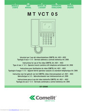 Comelit COMTEL MT VCT 05 User Manual
