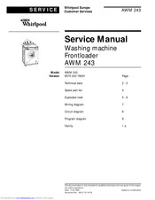 Whirlpool AWM 243 Service Manual