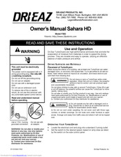 Dri-Eaz Sahara HD F352 Owner's Manual