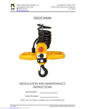 R&M DIGICHAIN Installation And Maintenance Instructions Manual