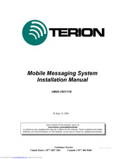 TERION UM20-100111B Installation Manual