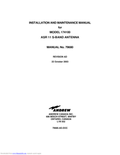 Andrew 174100 Installation And Maintenance Manual