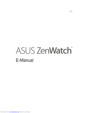 Asus ZenWatch E-Manual