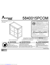 Ameriwood HOME 5840015PCOM Assembling Manual