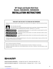 Sharp SWA3052DS Installation Instructions Manual